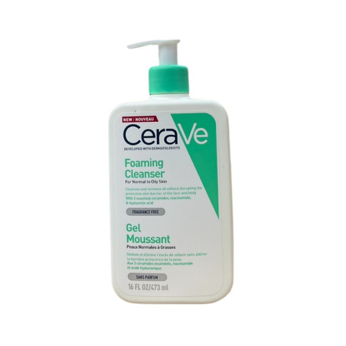 ژل شستشوی صورت و بدن سراوی مدل Foaming Cleanser مخصوص پوست نرمال تا چرب – 473 میلیلیتر