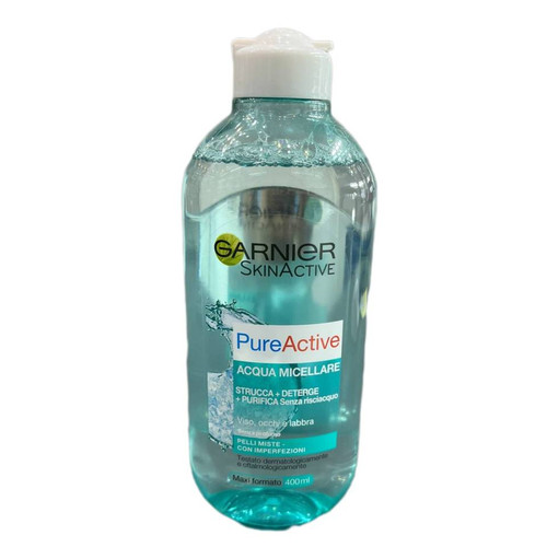 میسلار واتر گارنیر اسکین اکتیو Pure Active اورجینال مناسب پوست مختلط و دارای لک و جوش و مستعد آکنه ۴۰۰ میلیلیتر