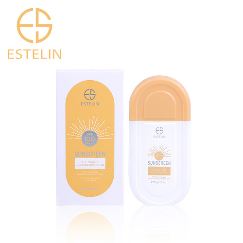 ضد آفتاب رنگی چند کاره استلین (ESTELIN)100 گرمی با SPF 100